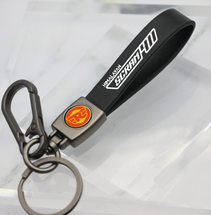 ROYAL ENFIELD HIMALAYAN SCARM 411 LEATHER KEY CHAIN