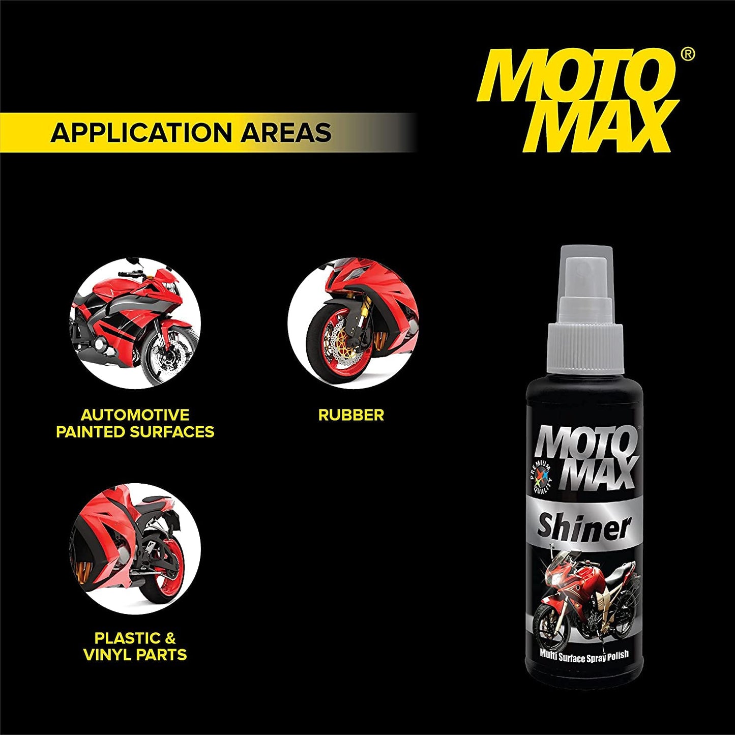 Pidilite Motomax Shiner Multi surface Spray Polish 100 ml