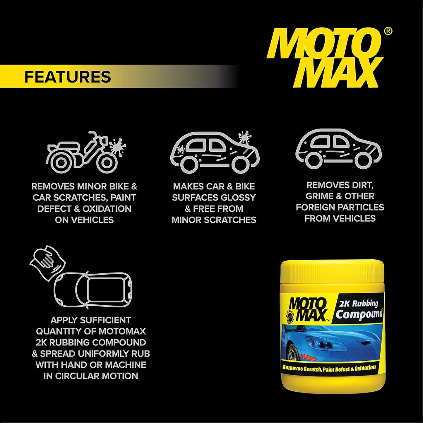 MOTOMAX 2K Rubbing Compound 200g
