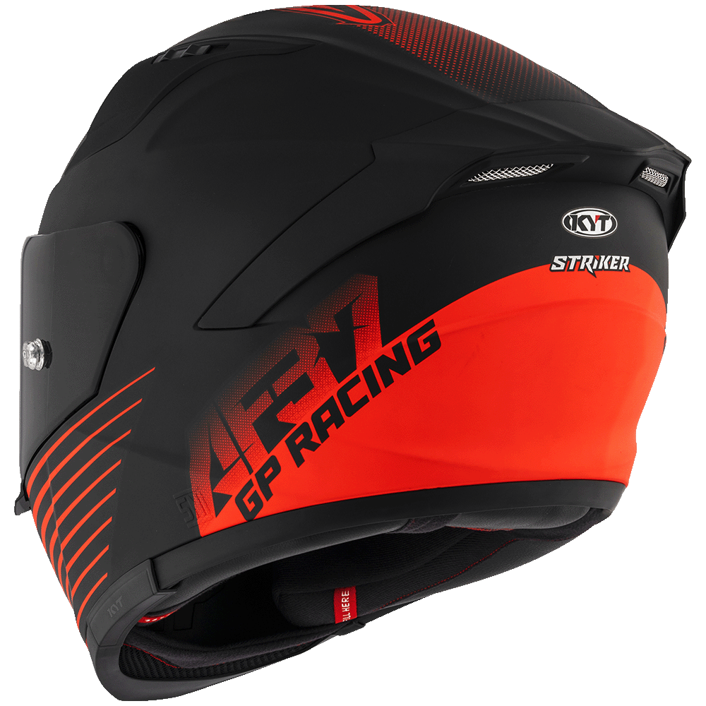 KYT Striker AF37 Livery Matt Black Red