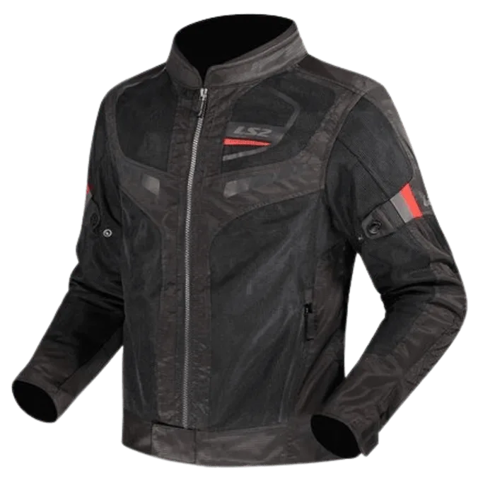 LS2 GARDA AIR MAN RIDING JACKET BLACK RED