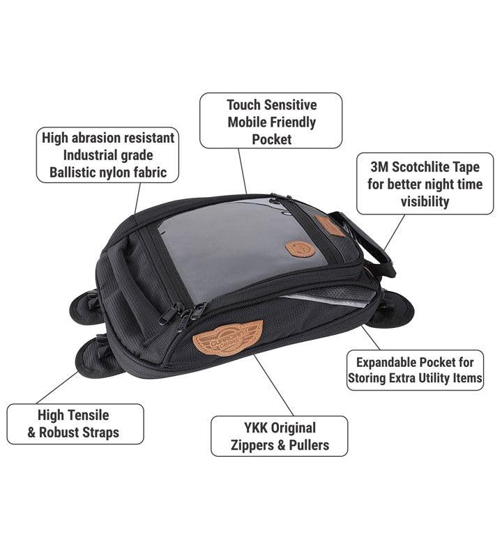 Shark Mini Universal (Non-Magnetic) 18L Tank Bag with Rain Cover