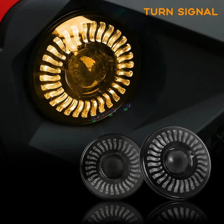 HJG 7 Inch White LED Headlight Chakra