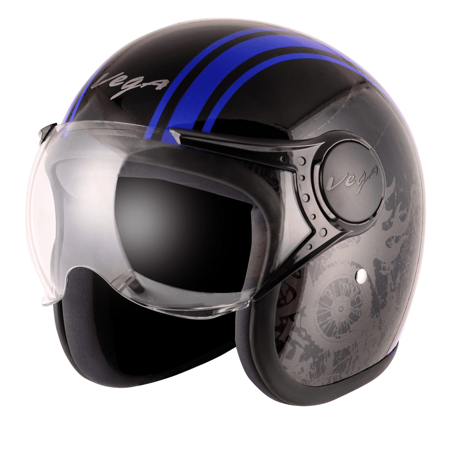 Jet Old School WVisor Helmet