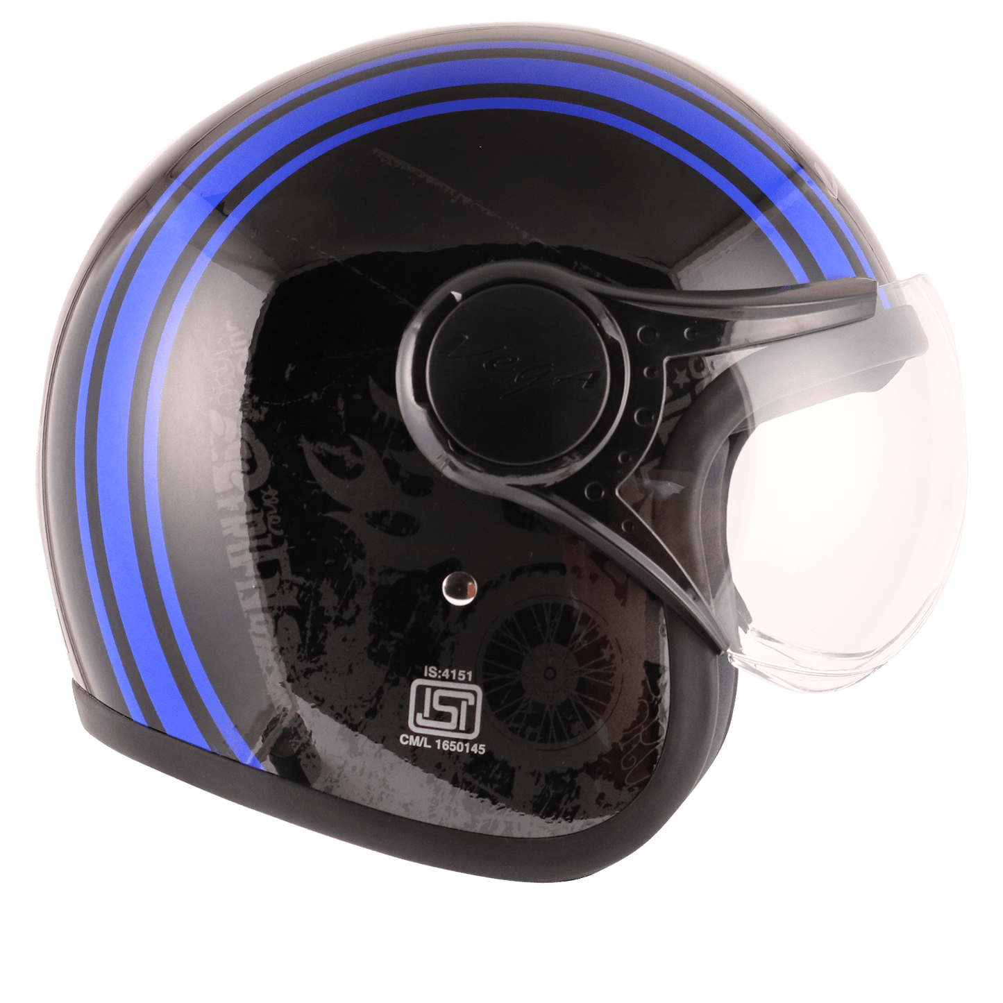 Jet Old School WVisor Helmet