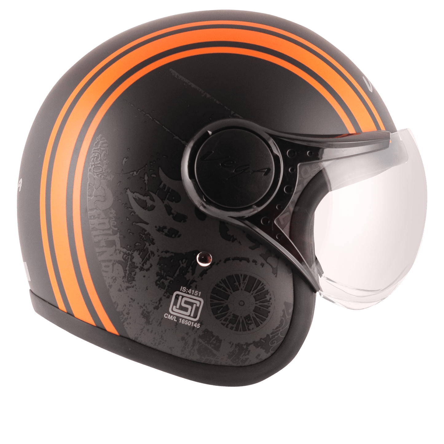 Jet Old School WVisor Helmet