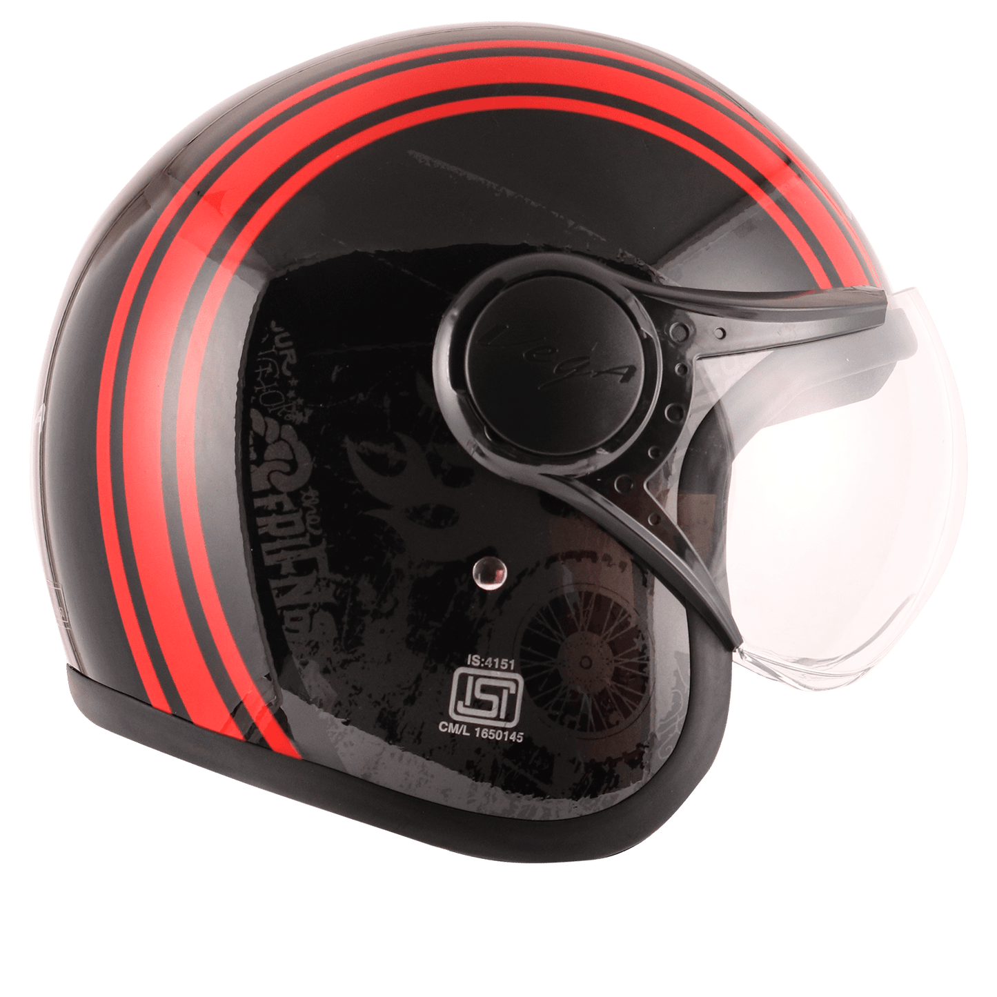 Jet Old School WVisor Helmet