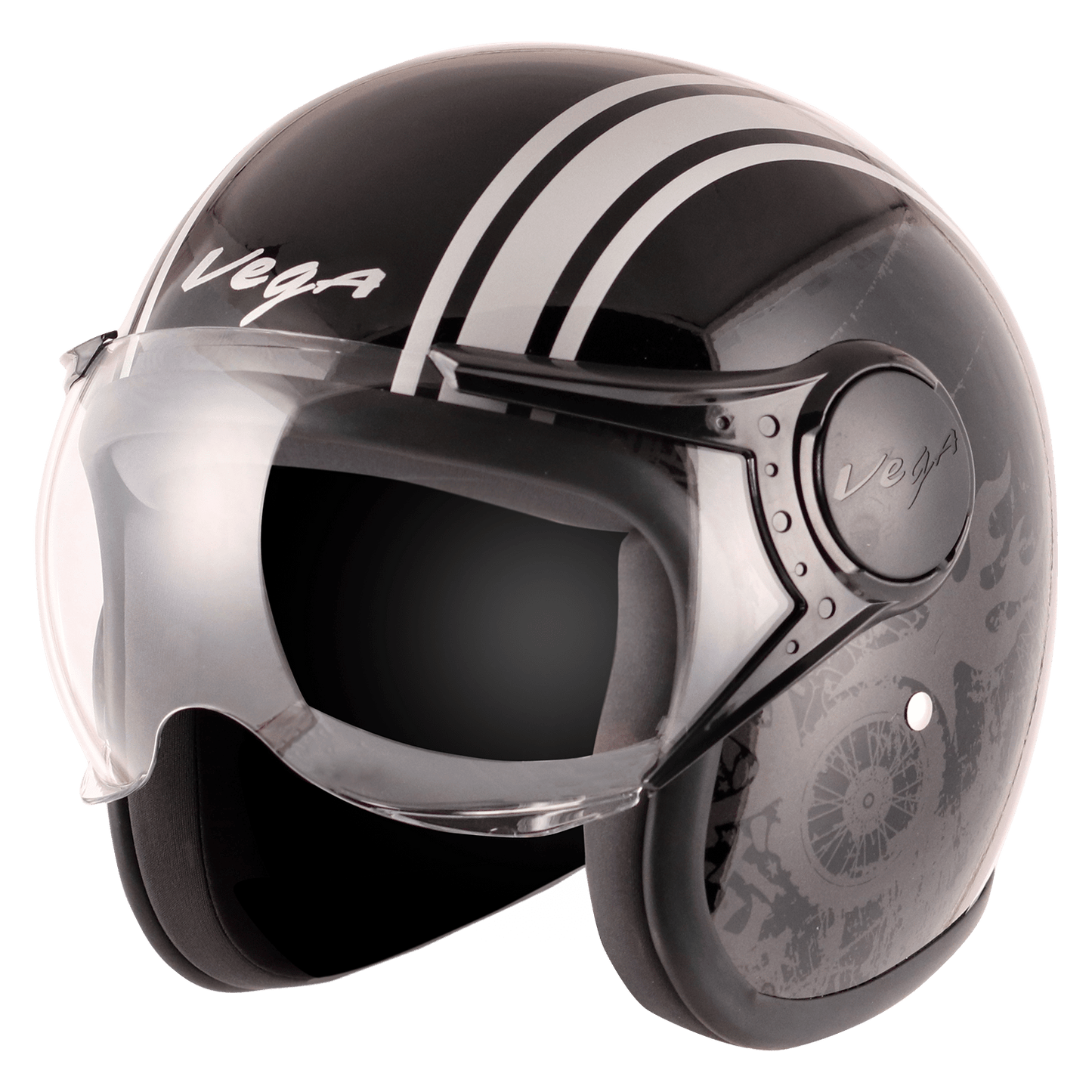 Jet Old School WVisor Helmet