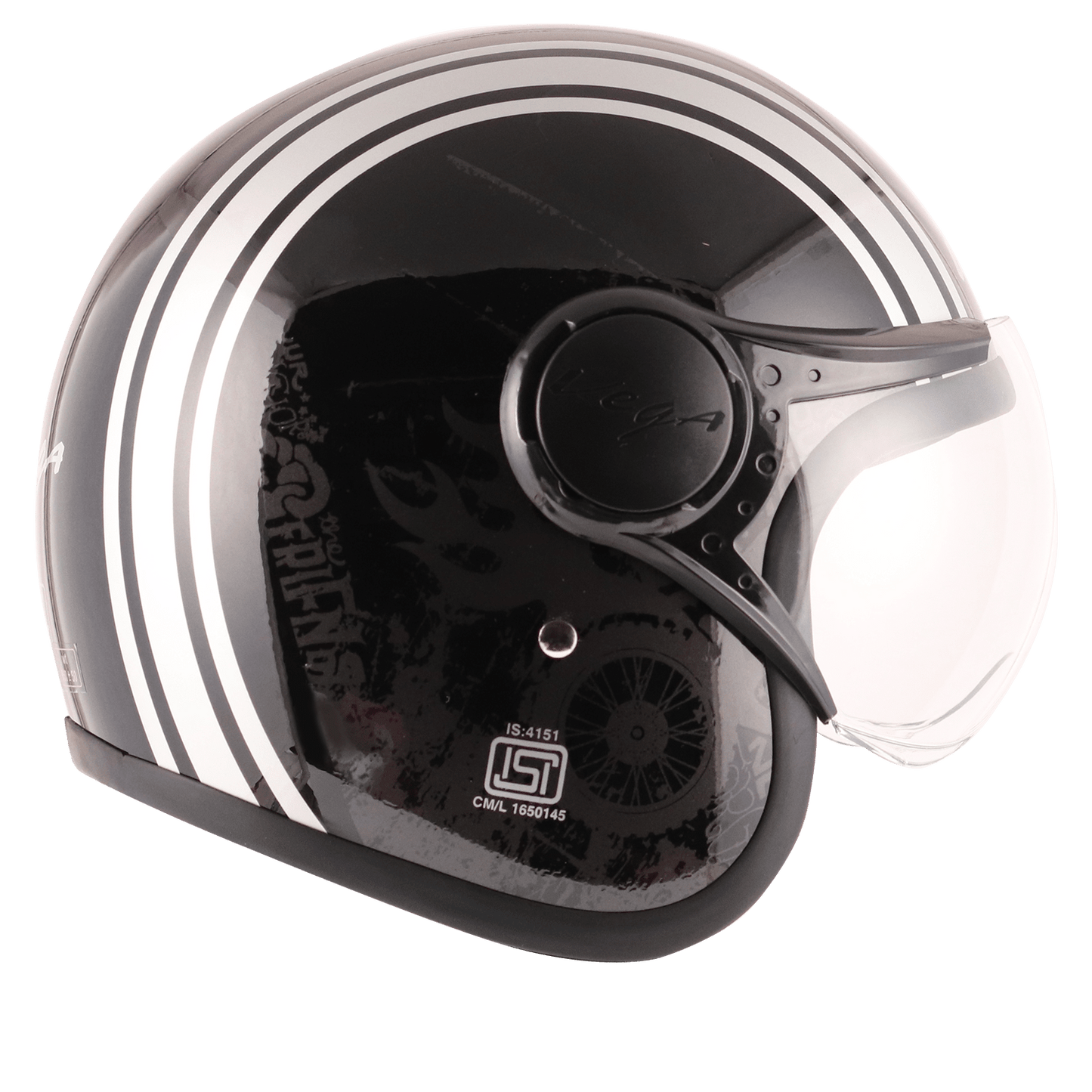 Jet Old School WVisor Helmet