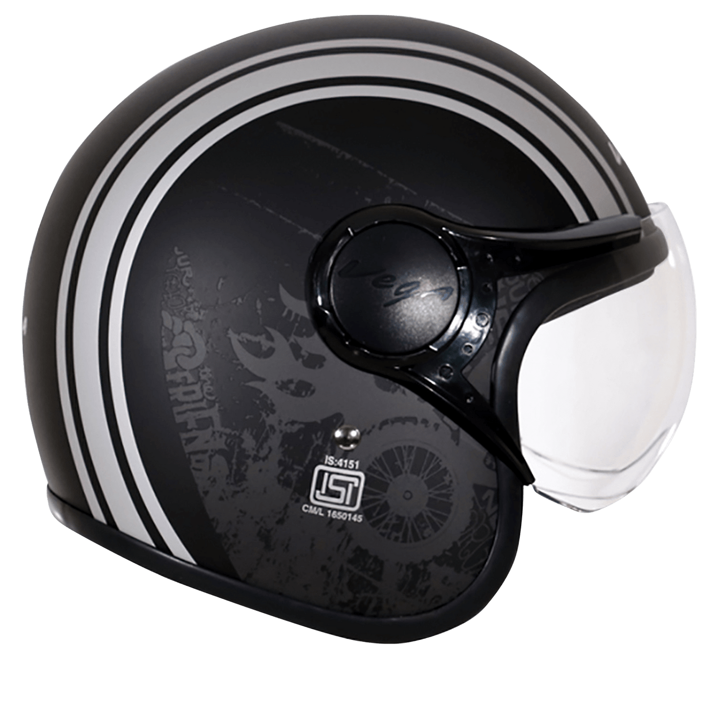 Jet Old School WVisor Helmet