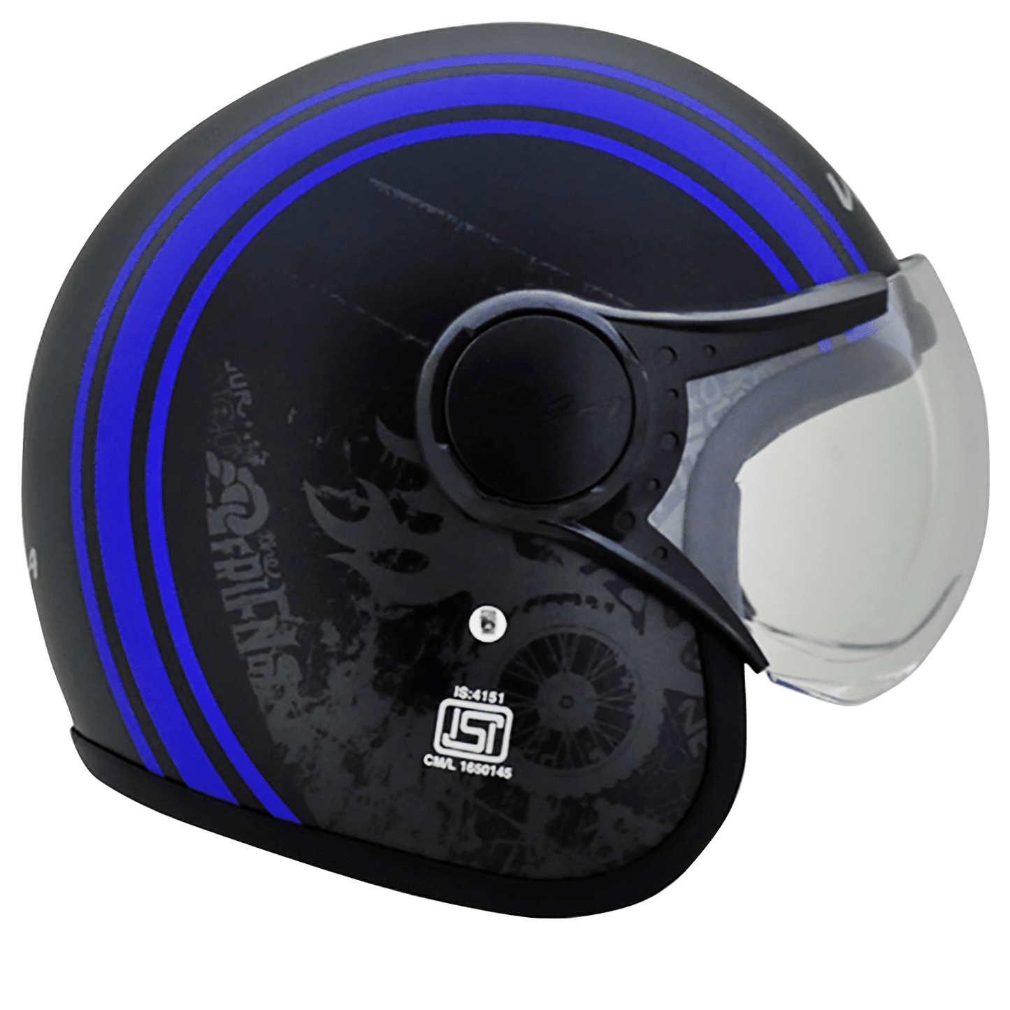 Jet Old School WVisor Helmet