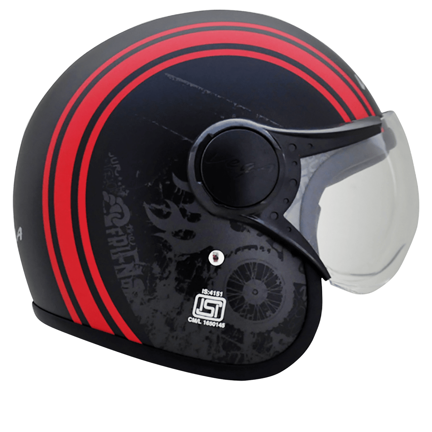 Jet Old School WVisor Helmet