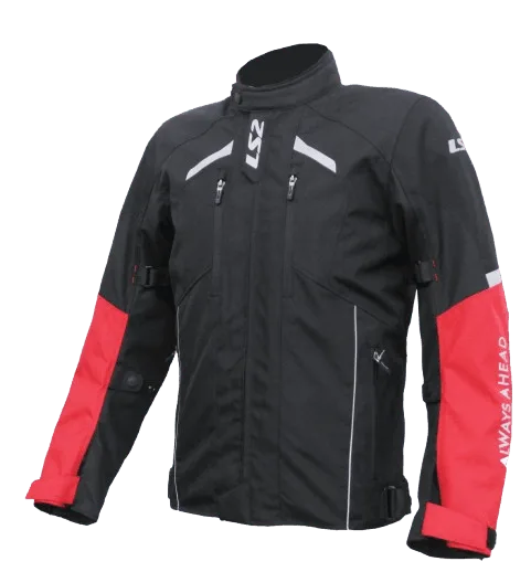 LS2 SERRA MESH BLACK RED JACKET