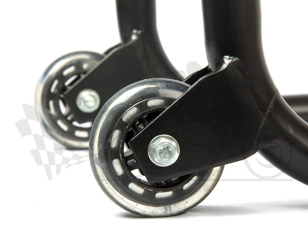 Non-Dismantable Universal Rear Paddock Stand with Skate Wheels