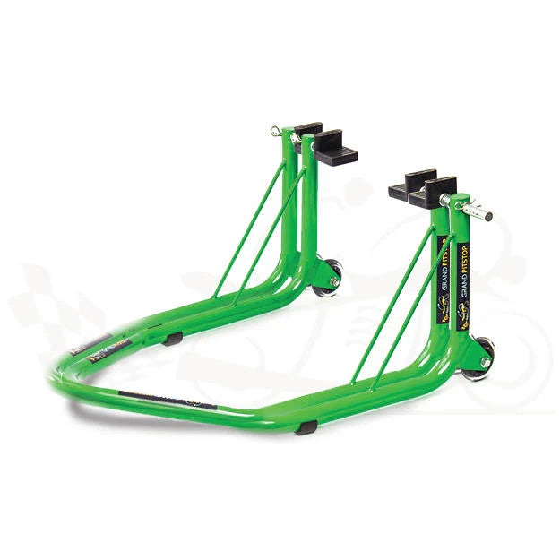 Non-Dismantable Universal Rear Paddock Stand with Skate Wheels