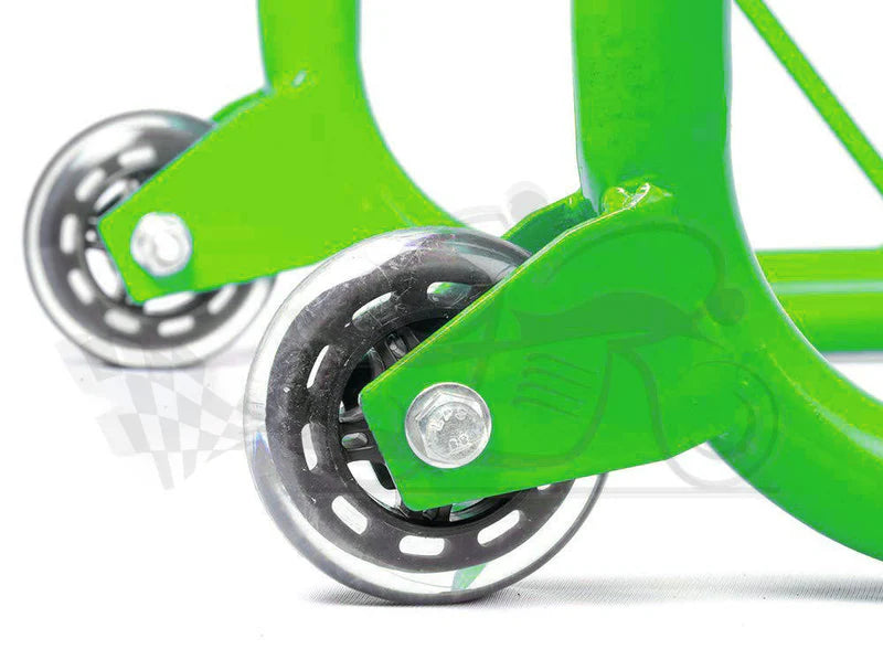 Non-Dismantable Universal Rear Paddock Stand with Skate Wheels