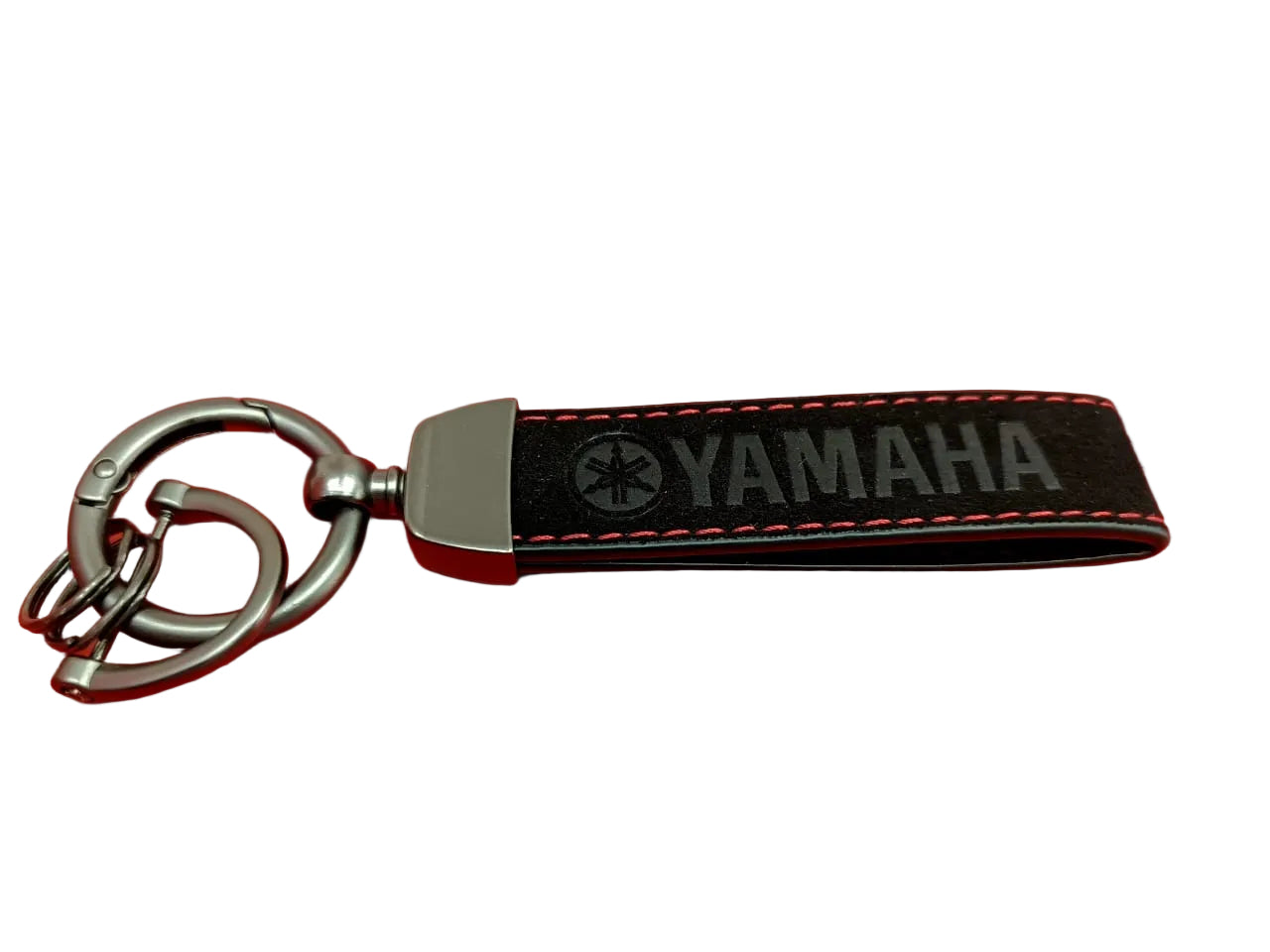 YAMAHA BLACK SUEDE LEATHER KEYCHAIN