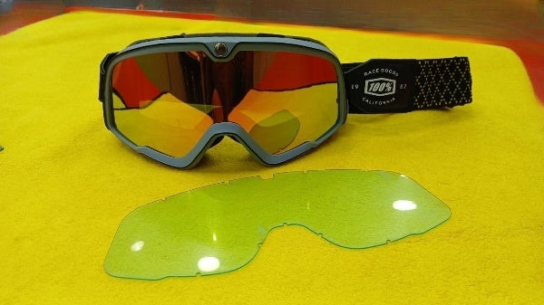 100% BARSTOW GOGGLE - GREY - YELLOW MIRROR LENS