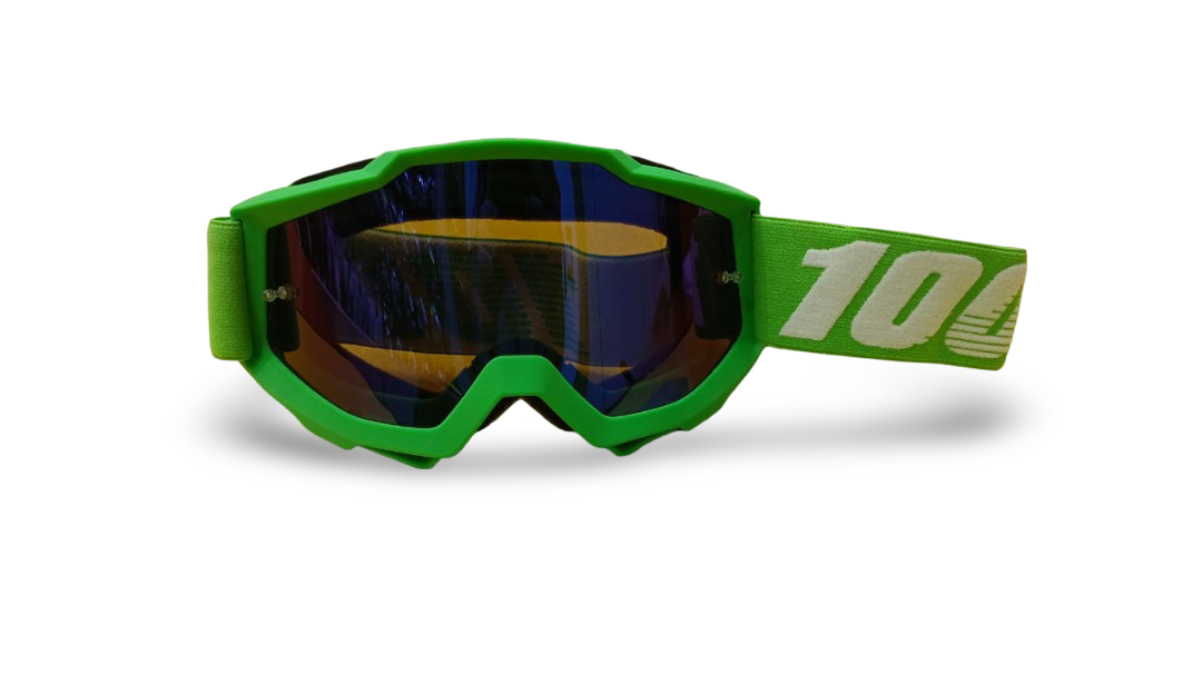 100% RIDING GOGGLE ACCURI - GREEN - BLUE MIRROR LENS