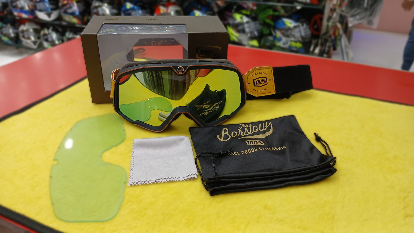 100% BARSTOW GOGGLE - BLACK -RAINBOW LENS