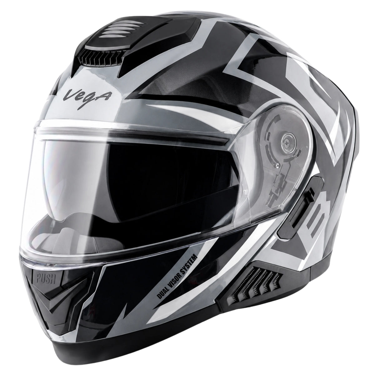 Vega Boolean Optimus Flip-up Helmet with spoiler