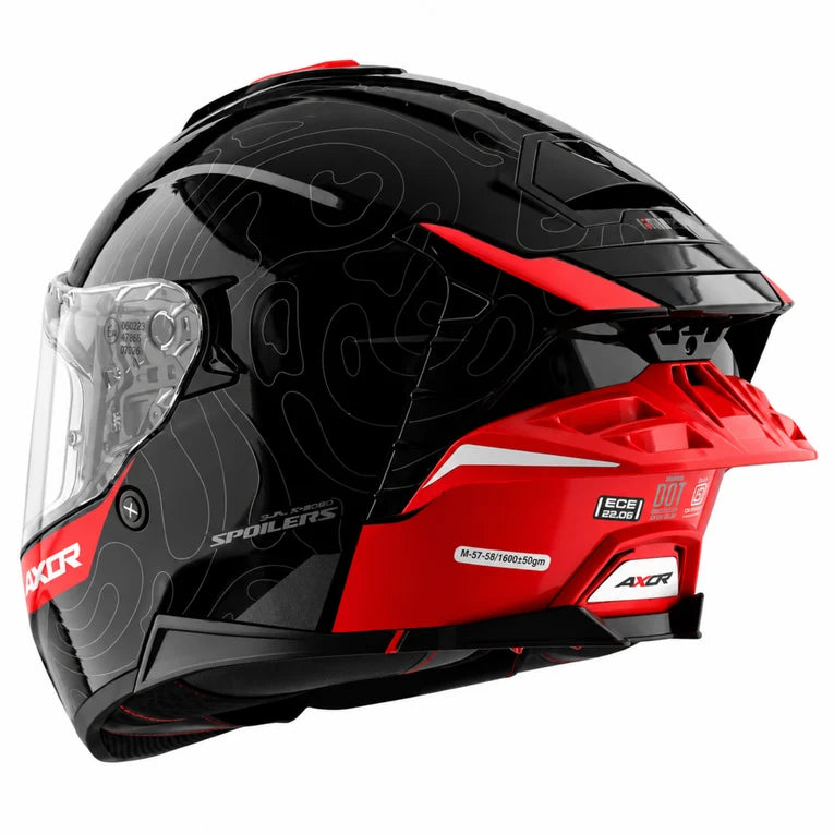 Axor Brutale Airwaves Full Face Helmet with Dual Spoilers