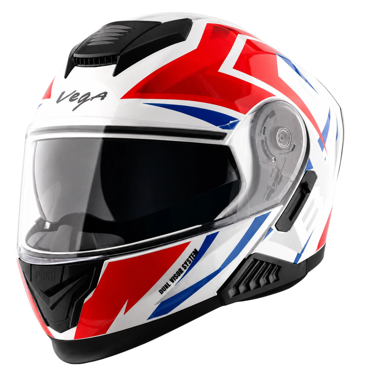 Vega Boolean Optimus Flip-up Helmet with spoiler
