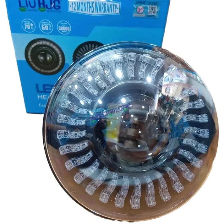 HJG 7 Inch White LED Headlight Chakra