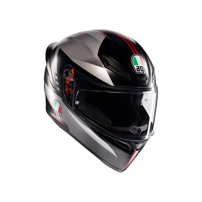 AGV K1 S LAP MATT BLACK/GREY/RED
