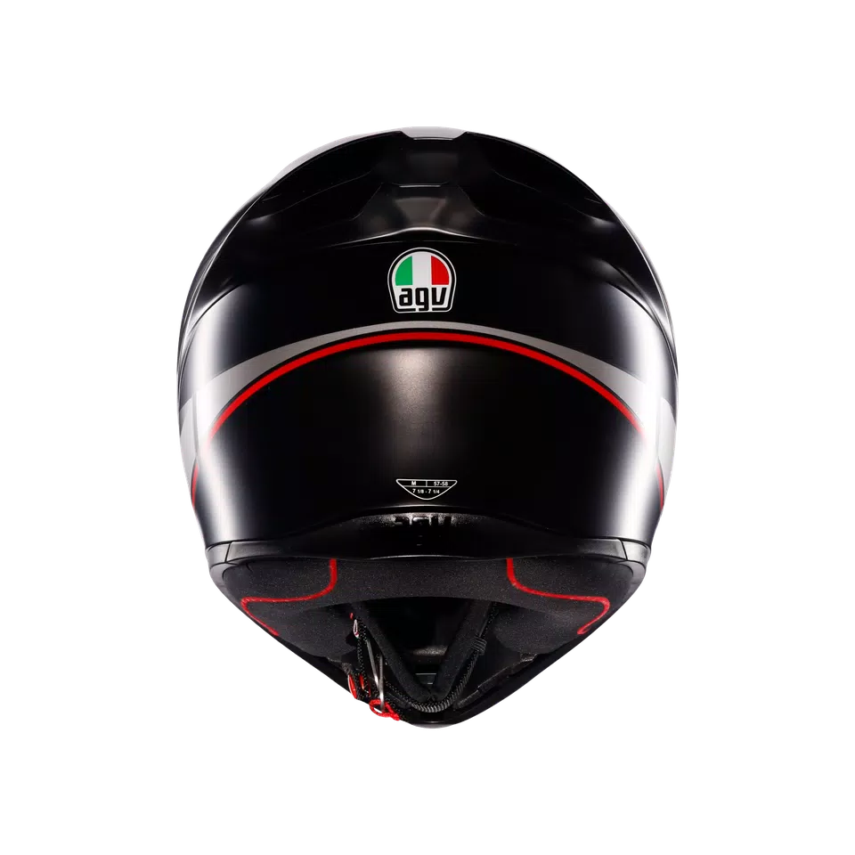 AGV K1 S LAP MATT BLACK/GREY/RED