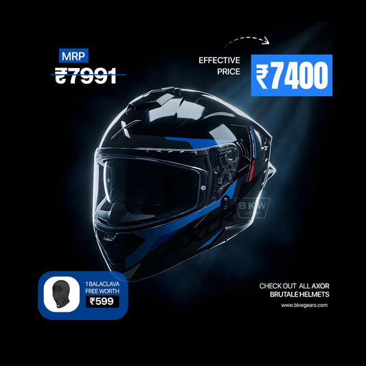 Brutale Kryptic Dual Spoiler Helmet+ Complimentary Balaclava worth 599