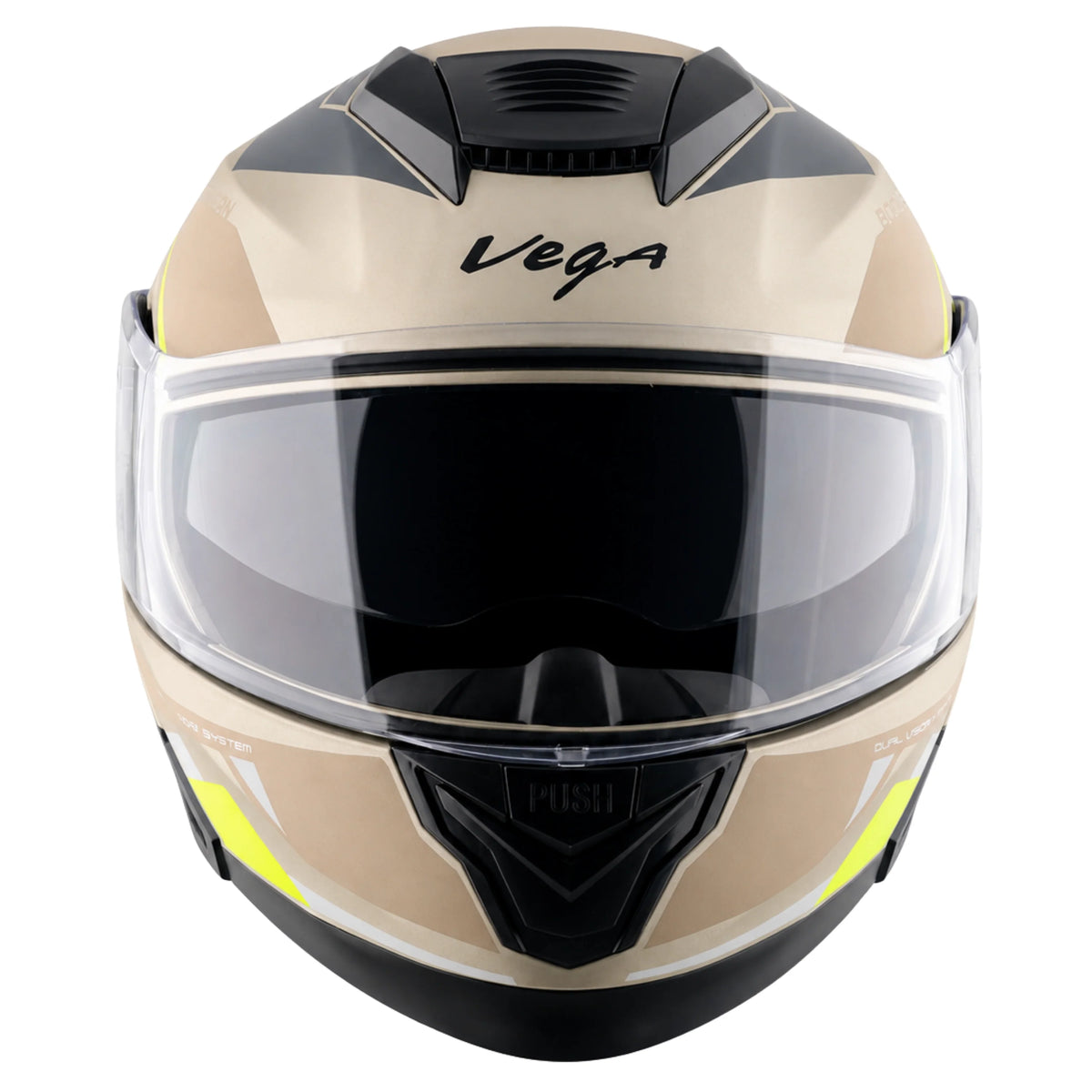 Vega Boolean Shadow Flip up Helmet with spoiler