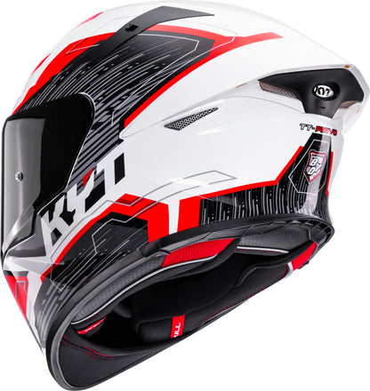 KYT TT REVO SPEEDING WHITE RED