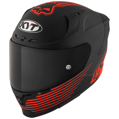 KYT Striker AF37 Livery Matt Black Red