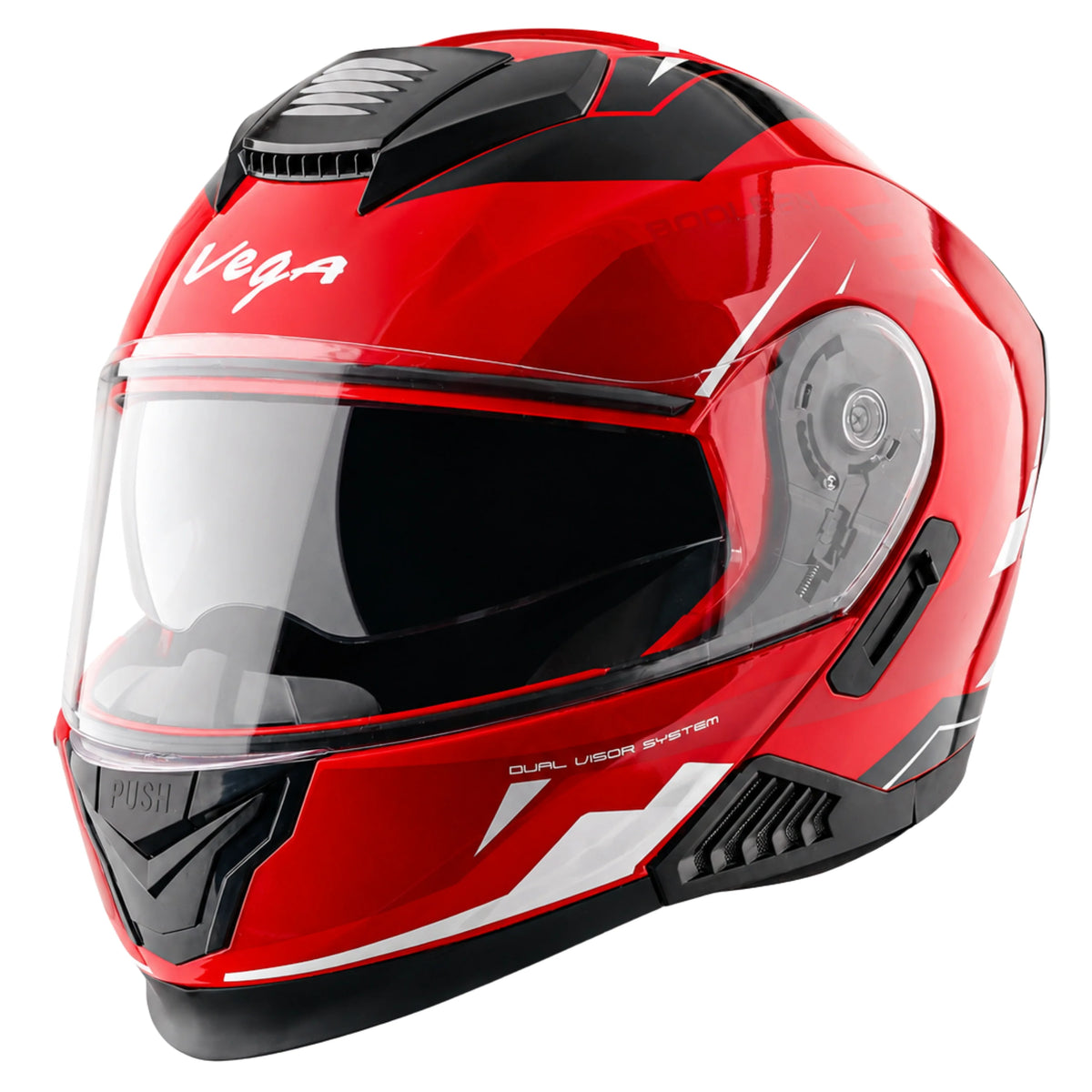 Vega Boolean Shadow Flip up Helmet with spoiler