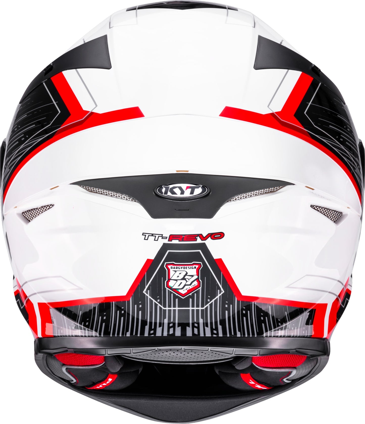 KYT TT REVO SPEEDING WHITE RED