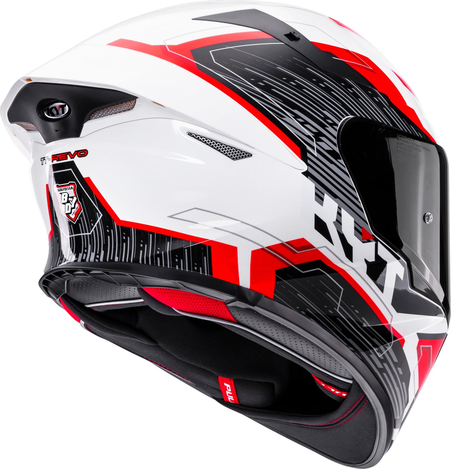 KYT TT REVO SPEEDING WHITE RED