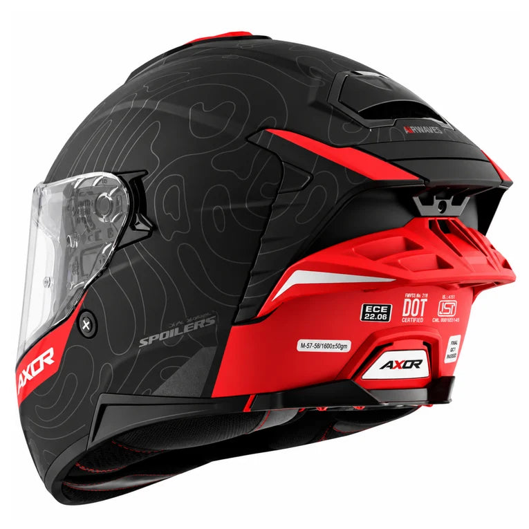 Axor Brutale Airwaves Full Face Helmet with Dual Spoilers