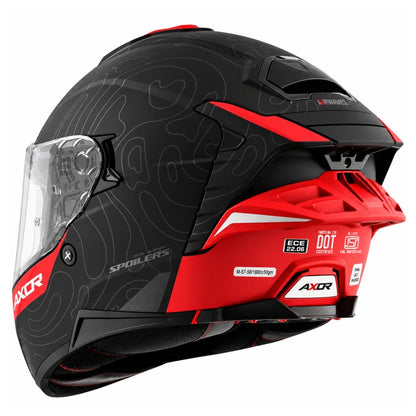 Axor Brutale Airwaves Full Face Helmet with Dual Spoilers