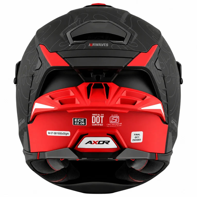 Axor Brutale Airwaves Full Face Helmet with Dual Spoilers