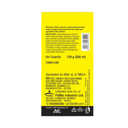 Motomax Chain Lube Aerosol Spray 200 ml