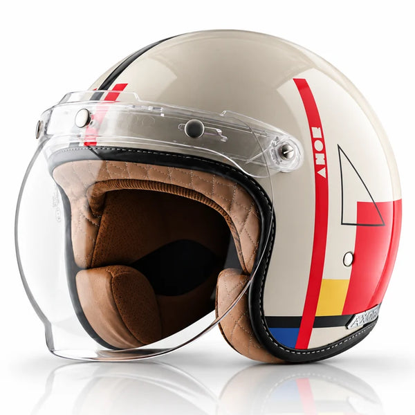 Retro Jet Geometric Open Face Helmet