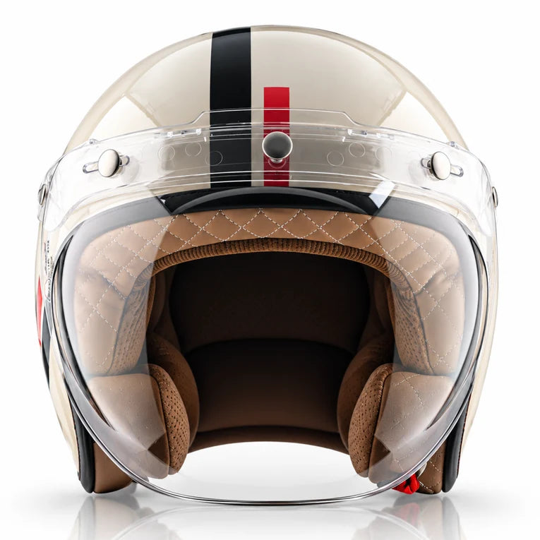 Retro Jet Geometric Open Face Helmet