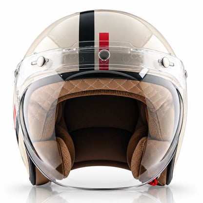 Retro Jet Geometric Open Face Helmet