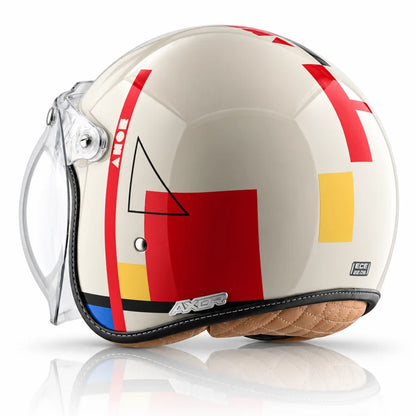 Retro Jet Geometric Open Face Helmet