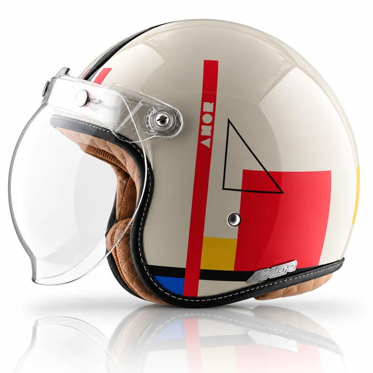 Retro Jet Geometric Open Face Helmet
