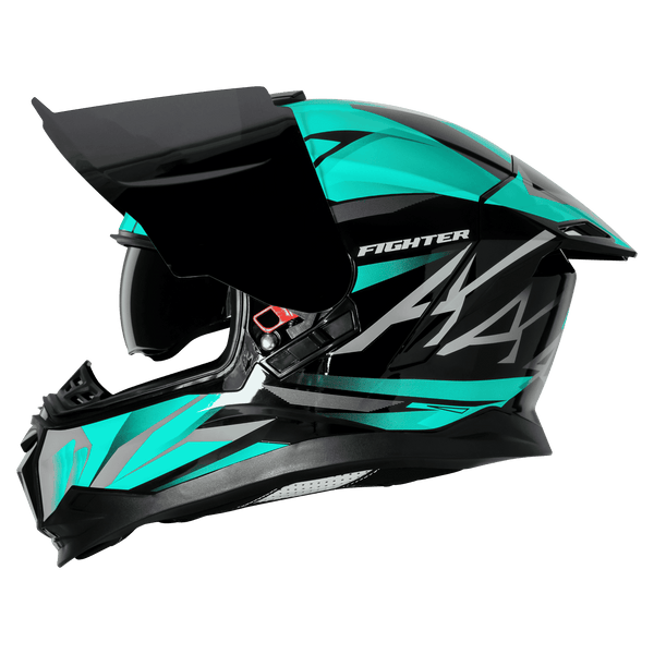 BLACK WITH SEA GREEN