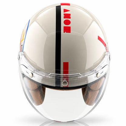 Retro Jet Geometric Open Face Helmet