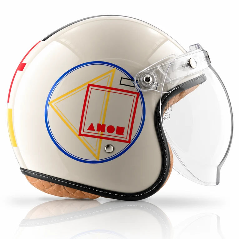 Retro Jet Geometric Open Face Helmet