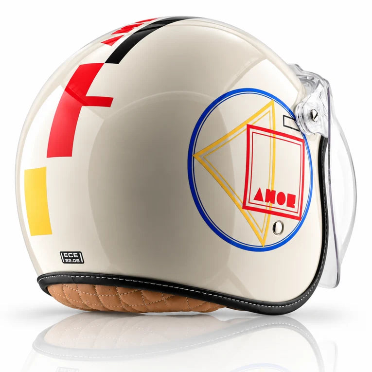 Retro Jet Geometric Open Face Helmet
